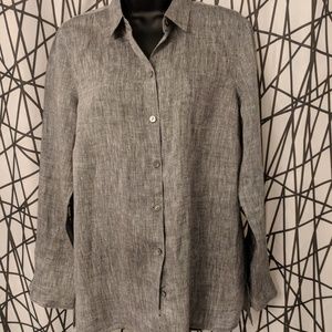 J. Jill Linen Shirt Gray